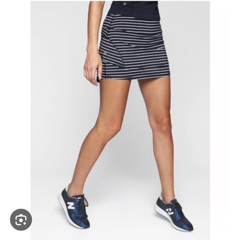 Athleta Stealth Skort Blue White Striped S Tennis